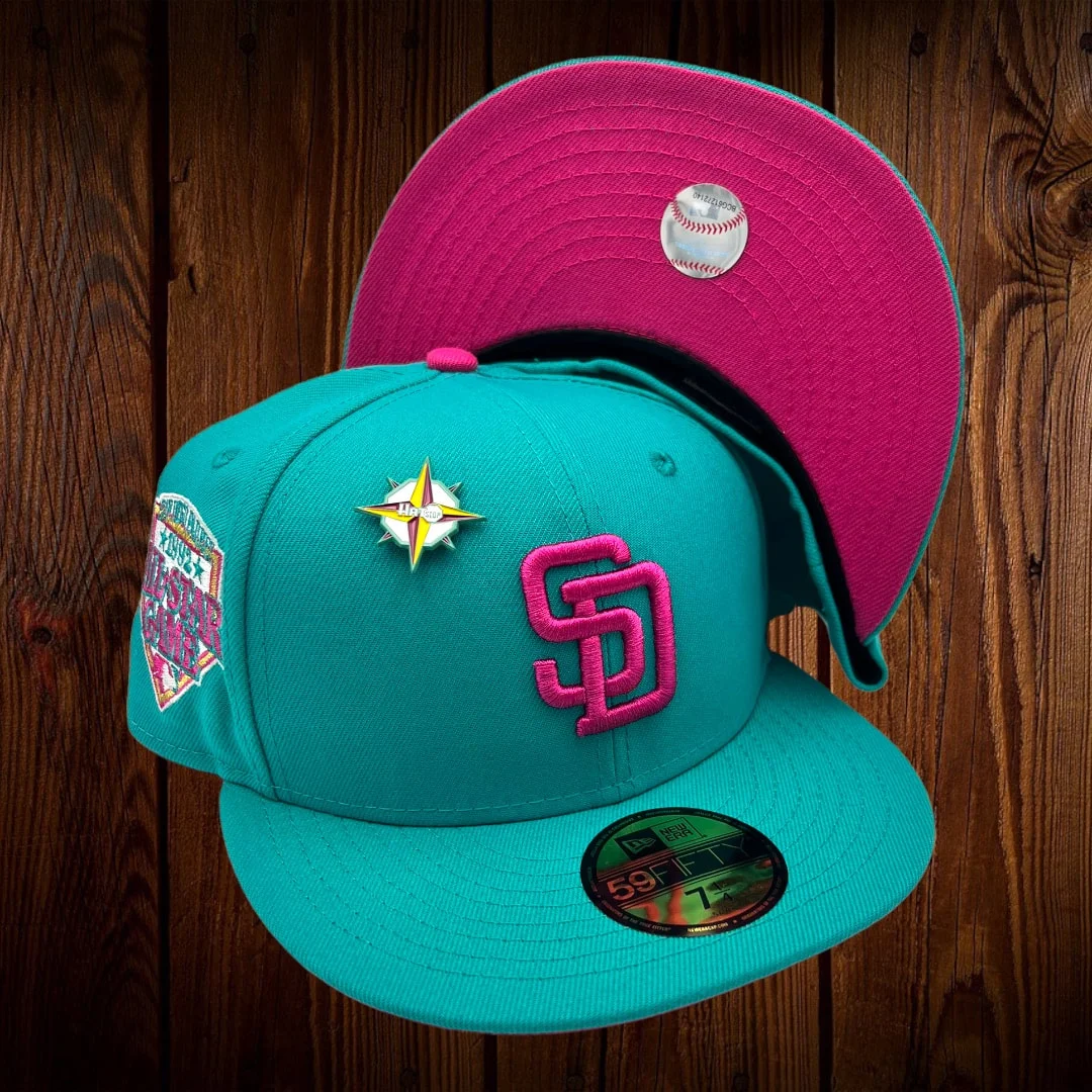 Hat Stop Teal Pink Padres - SDHats